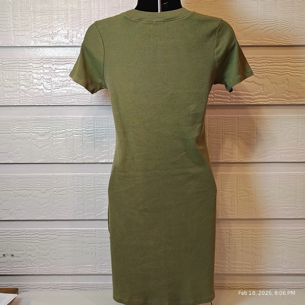Melrose and Market Set of 3 Small Mini Dress Ribbed Bodycon Green Teal Black - Picture 2 of 7